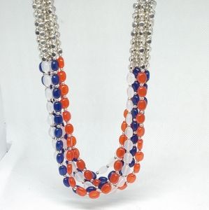 Red/white/blue patriotic necklace